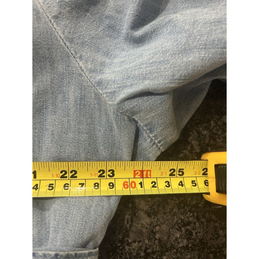 NWT $79 GAP Puff-Sleeve Denim Shirt Dress in Light Wash Blue Women’s XXL Tall - Picture 5 of 12